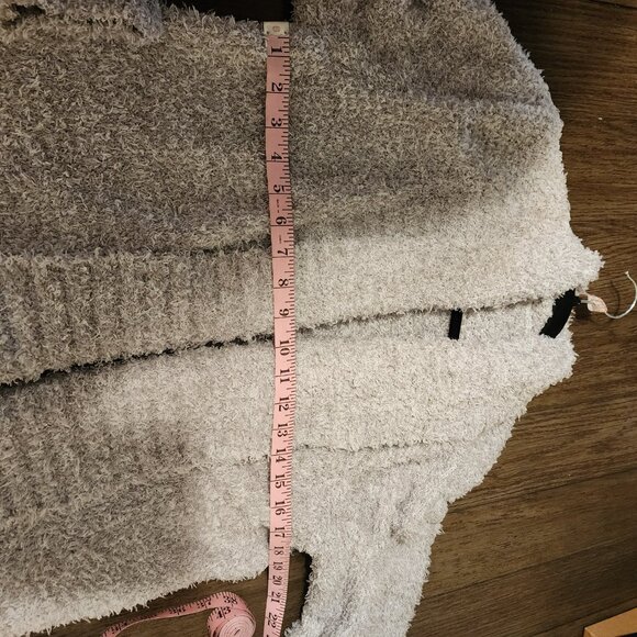 Honeydew Open Front Knit Cardigan Gray XL, hole in collar - Picture 5 of 9